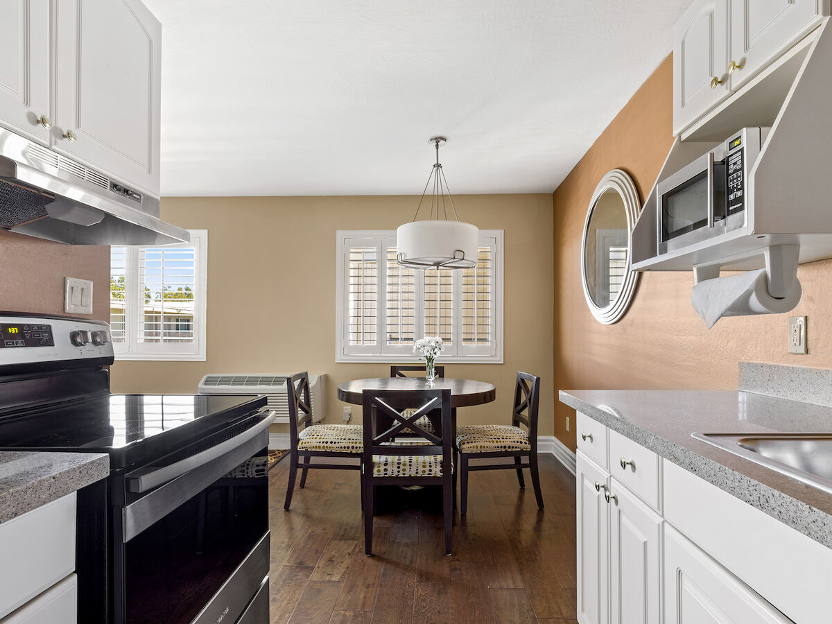 kitchen and dining room