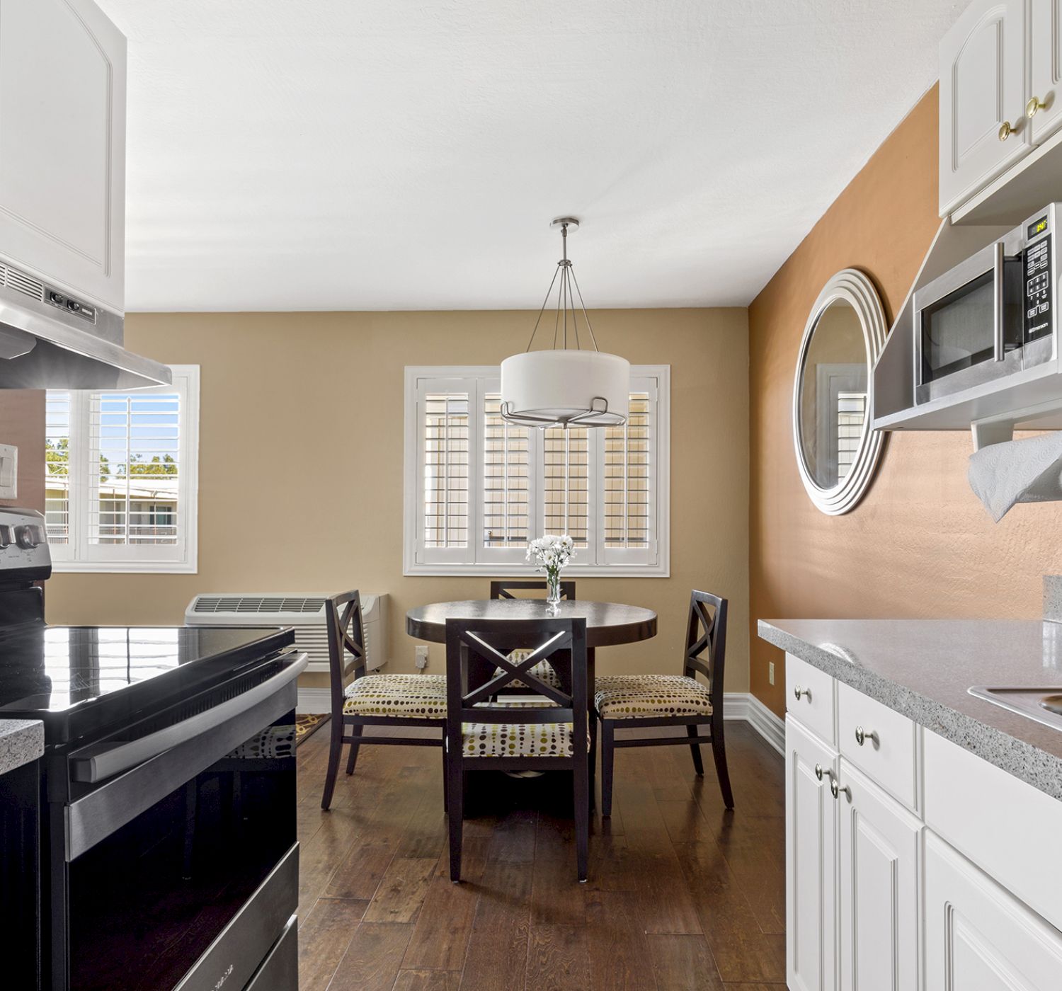 kitchen and dining room